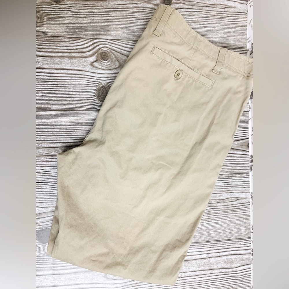 Pd&c stretch tan slacks size 42/30